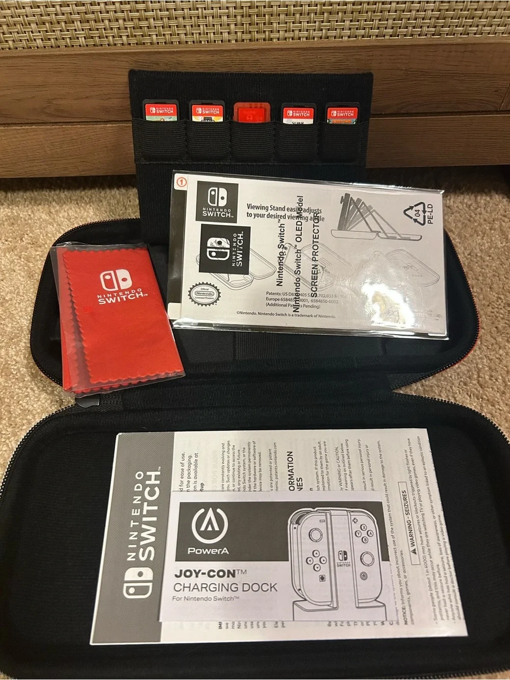 Nintendo Switch OLED White Console Bundle with Pink & Green Joy‑Con Accessories